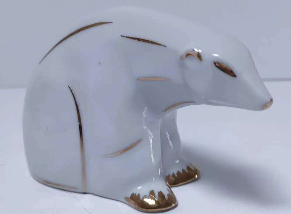 ours polaire art déco porcelaine limoges