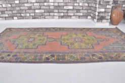 Oushak Vintage Runner noué à la main sku 2552