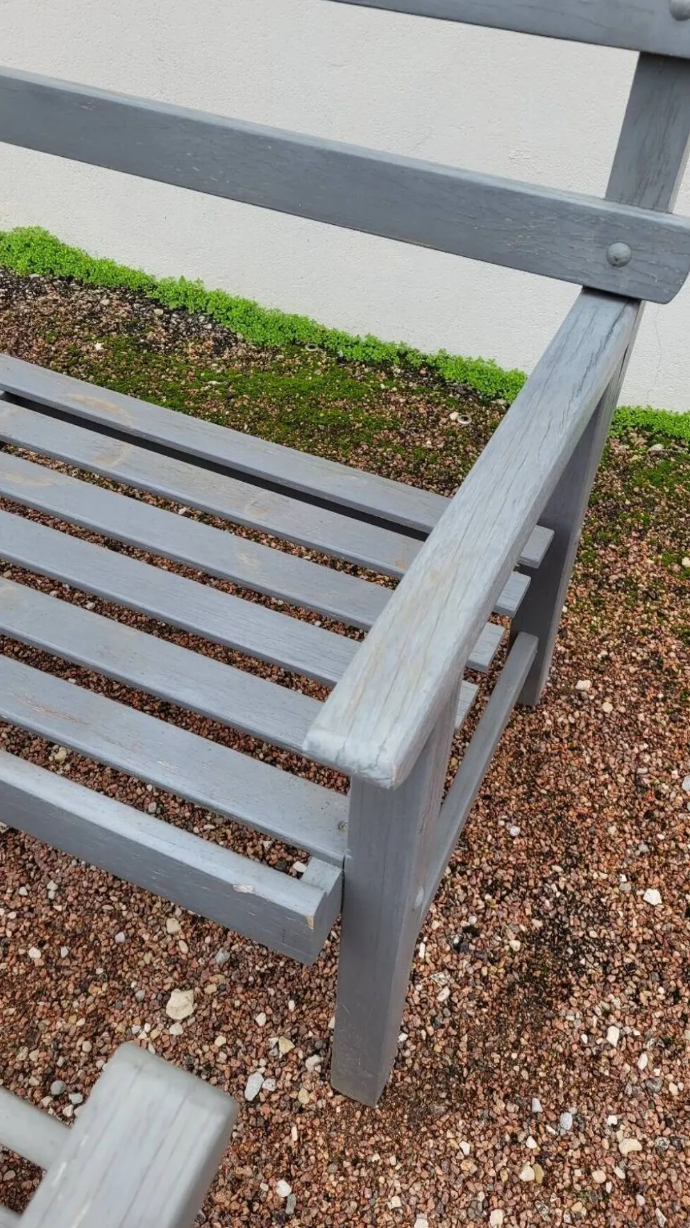 Paire de bancs de jardin parc en bois fabrication ancienne