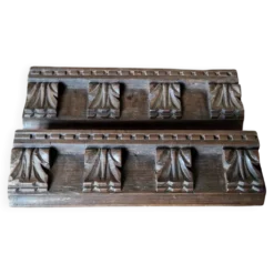 Paire de Boiseries Frontons Ornementation XIXe
