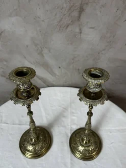 Paire de bougeoirs
