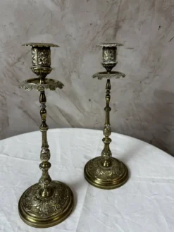 Paire de bougeoirs