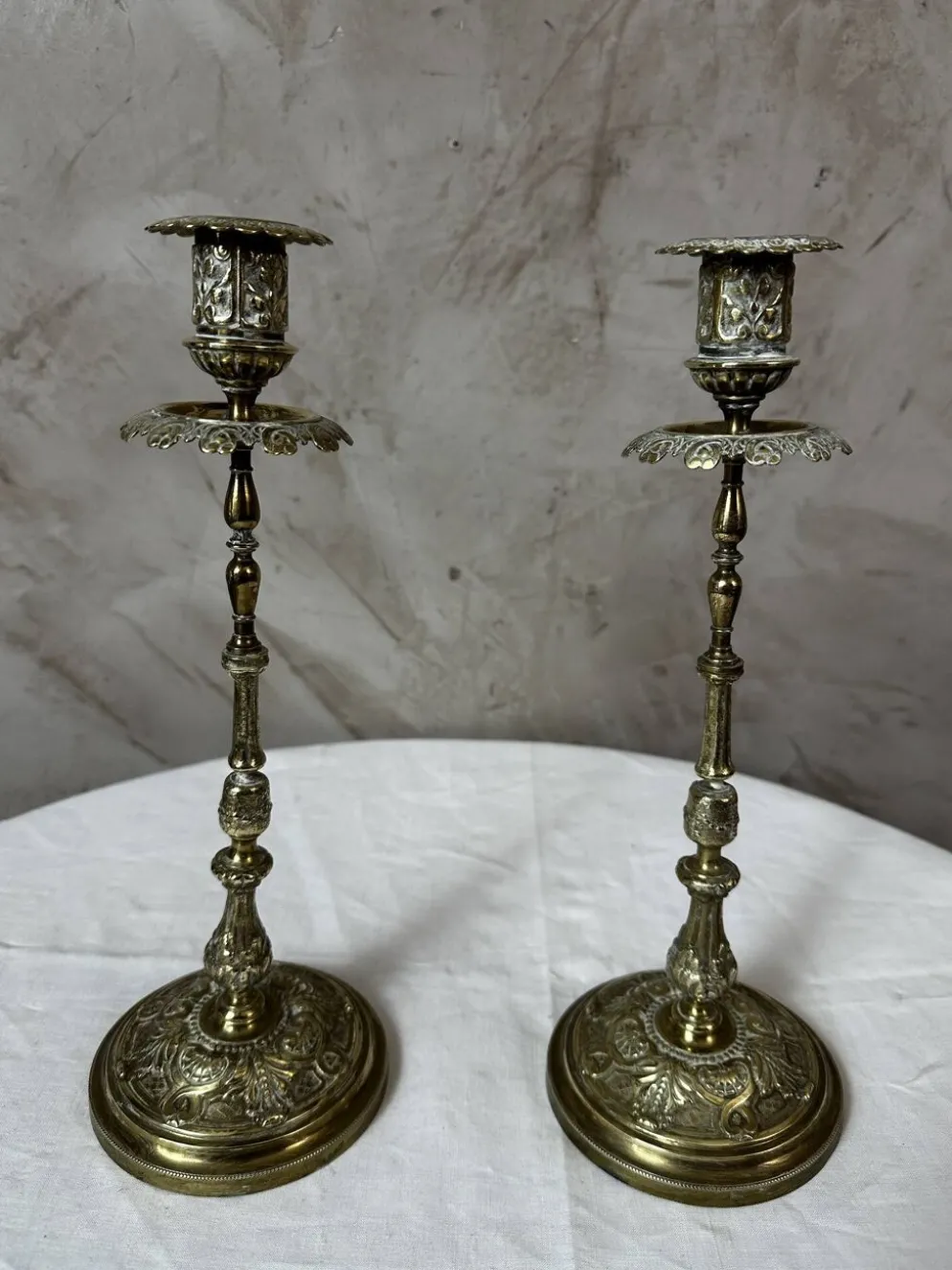 Paire de bougeoirs
