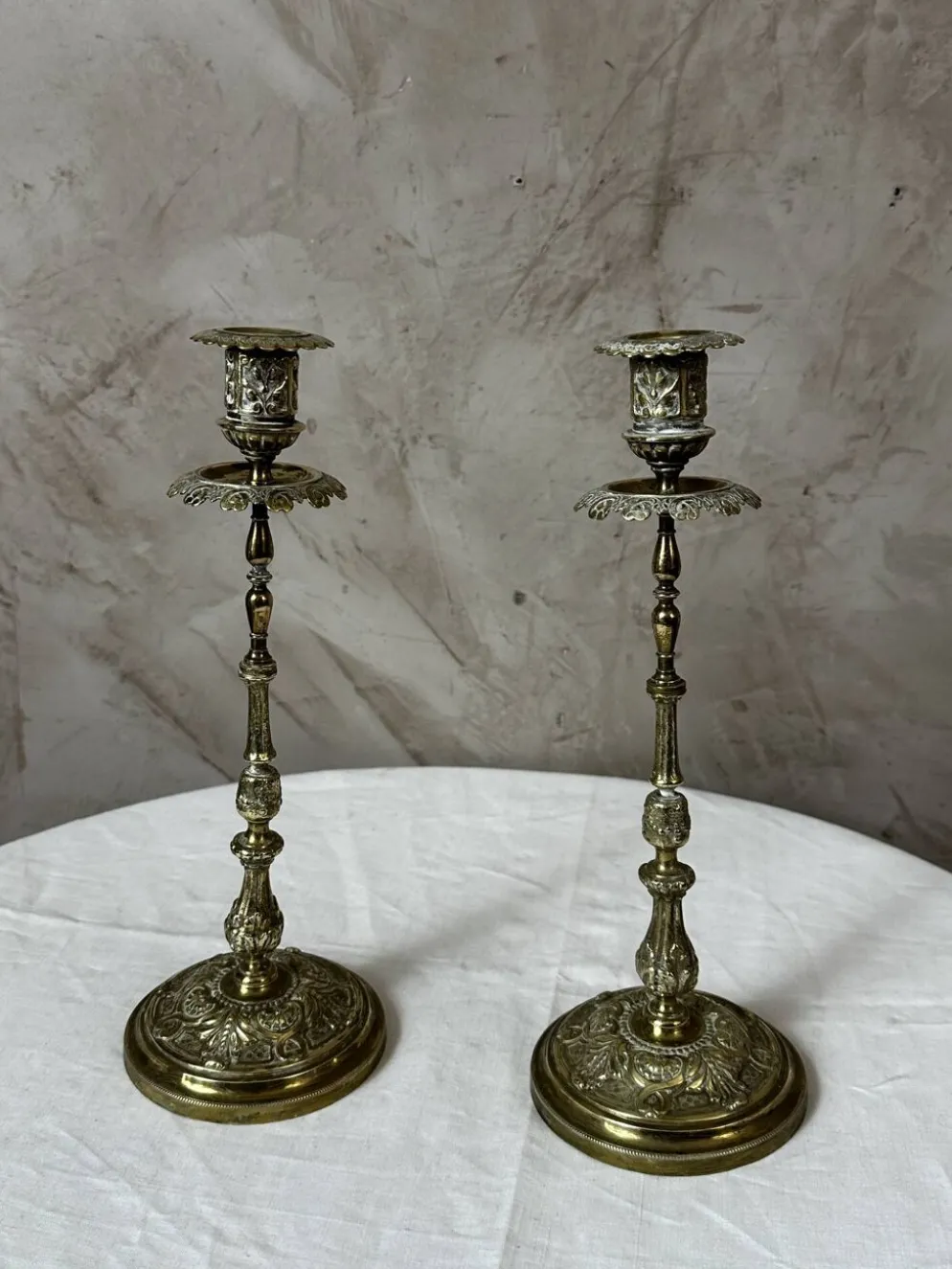 Paire de bougeoirs