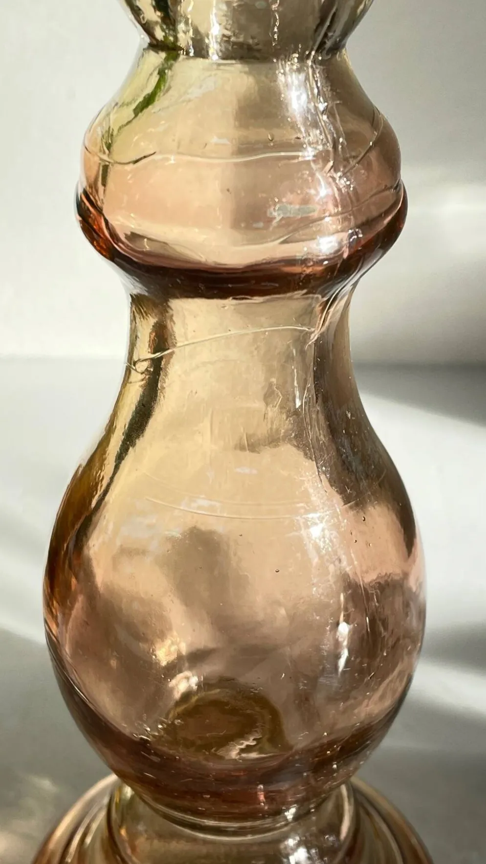 Paire de BOUGEOIRS Verre TRANSPARENT