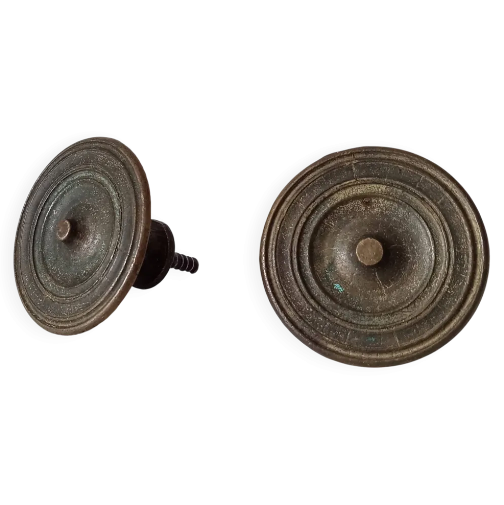 Paire de boutons de meubles anciens Empire XIXeme