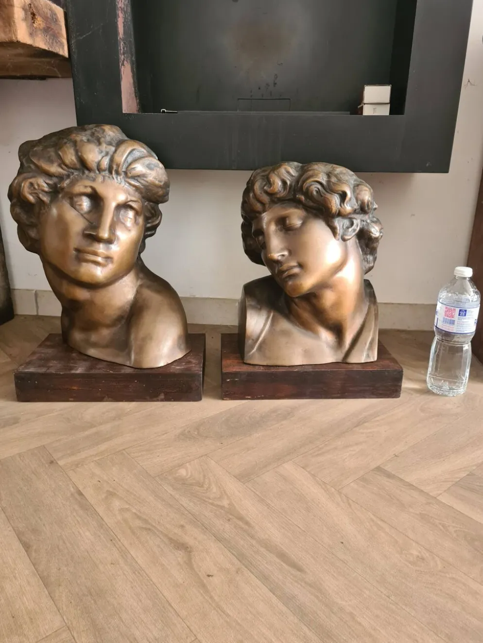 Paire de bronze "les esclaves" de Michel-Ange