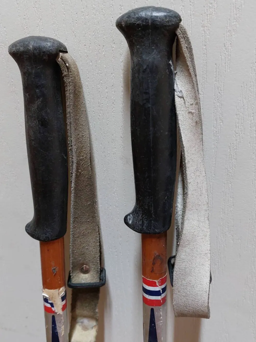 Paire de bâtons de ski vintage en bambou VM Staven - Lot 2