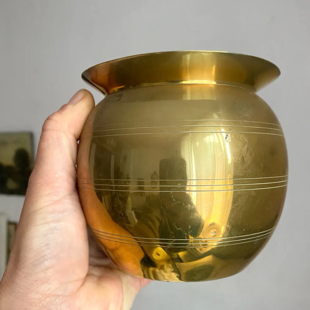 Paire de cache pots en laiton