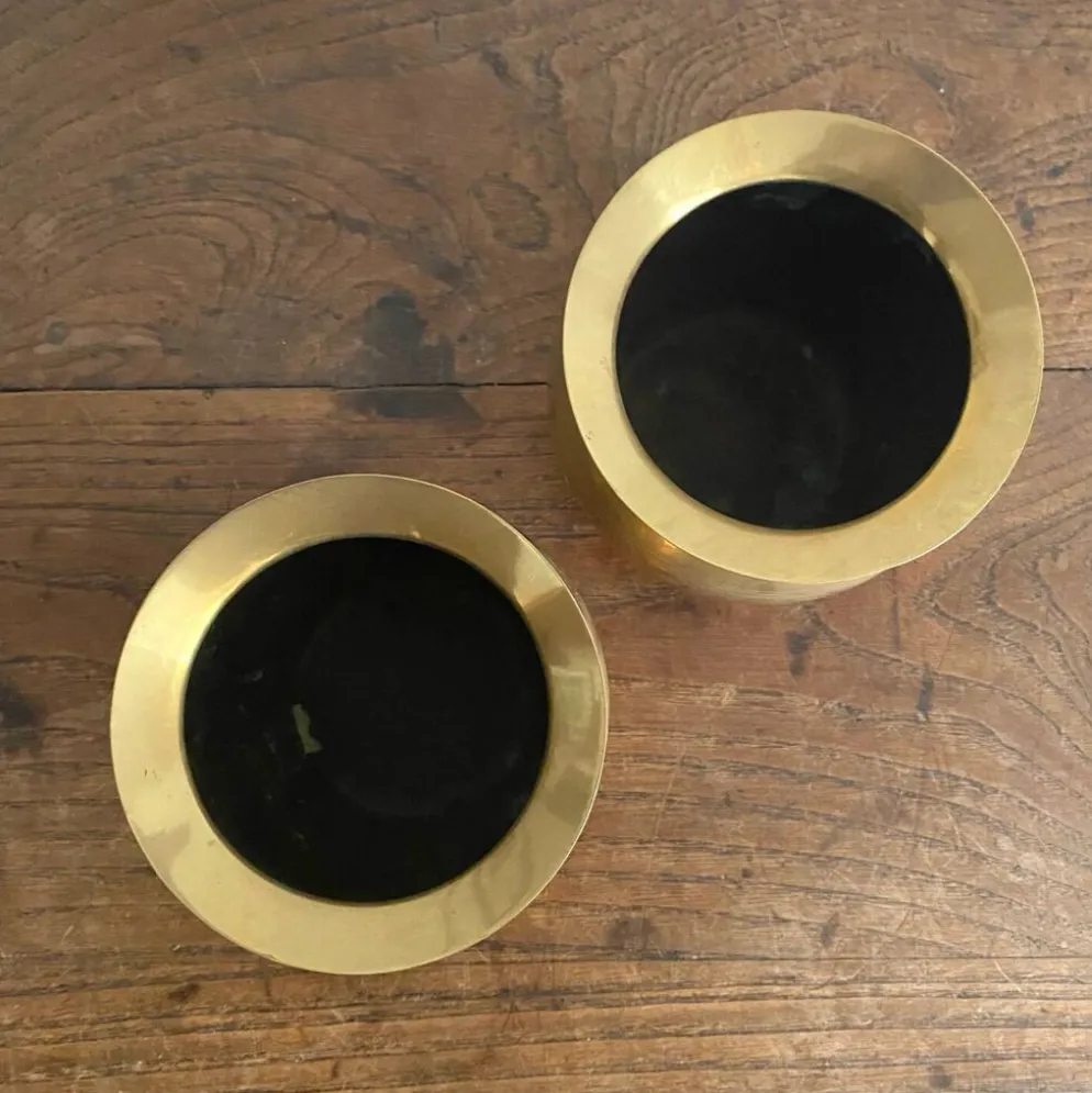 Paire de cache pots en laiton