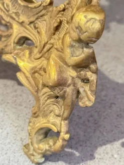 Paire de cadres en laiton doré rococo, cadres décoratifs antiques pour mur et table