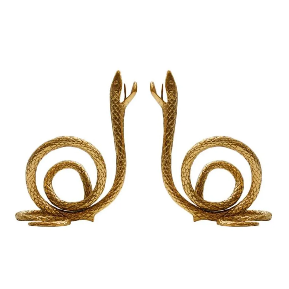 Paire de candélabres en bronze de style mid-century italien