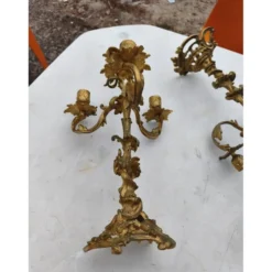 Paire de candélabres en bronze XIXe siècle
