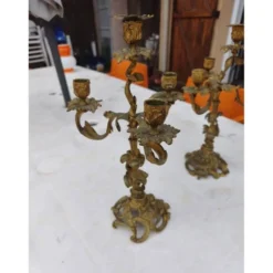 Paire de candélabres en bronze XIXe siècle