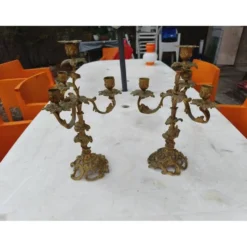 Paire de candélabres en bronze XIXe siècle