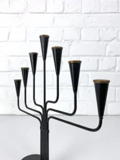 Paire de candélabres Gunnar Ander pour Ystad Metall, Suède, années 50