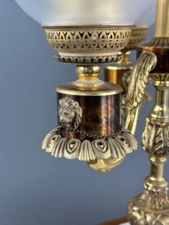 Paire de candélabres à trois lumières en bronze, XXe siècle
