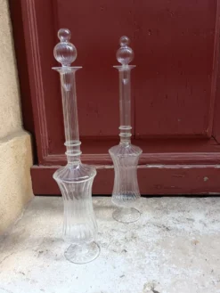 Paire de carafes avec pipettes / Carafes de décoration / Flacons de parfum