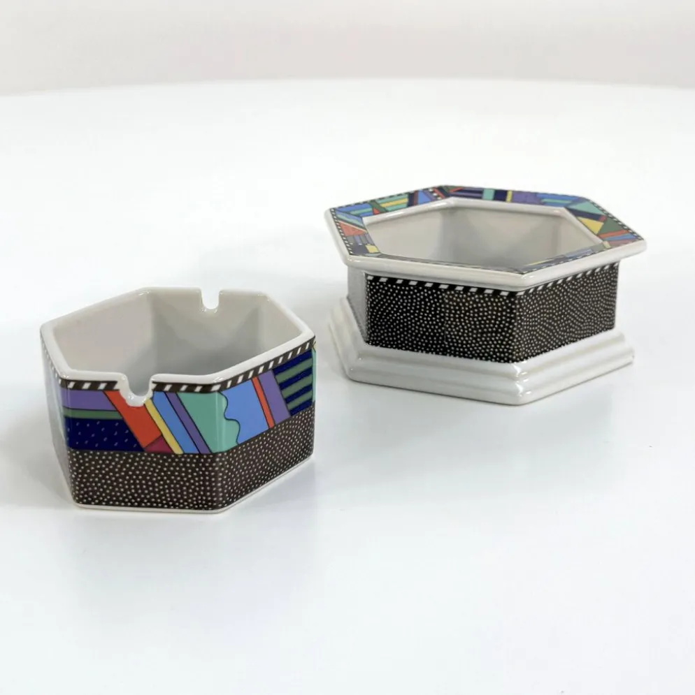 Paire de cendriers Metropol de Barbara Brenner pour Rosenthal, 90