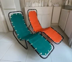 Paire de chaises longues