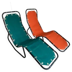 Paire de chaises longues