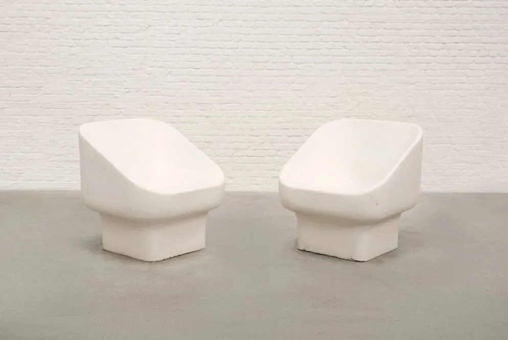 Paire de chaises longues en fibre de verre Douglas Deeds pour Sintoform, USA