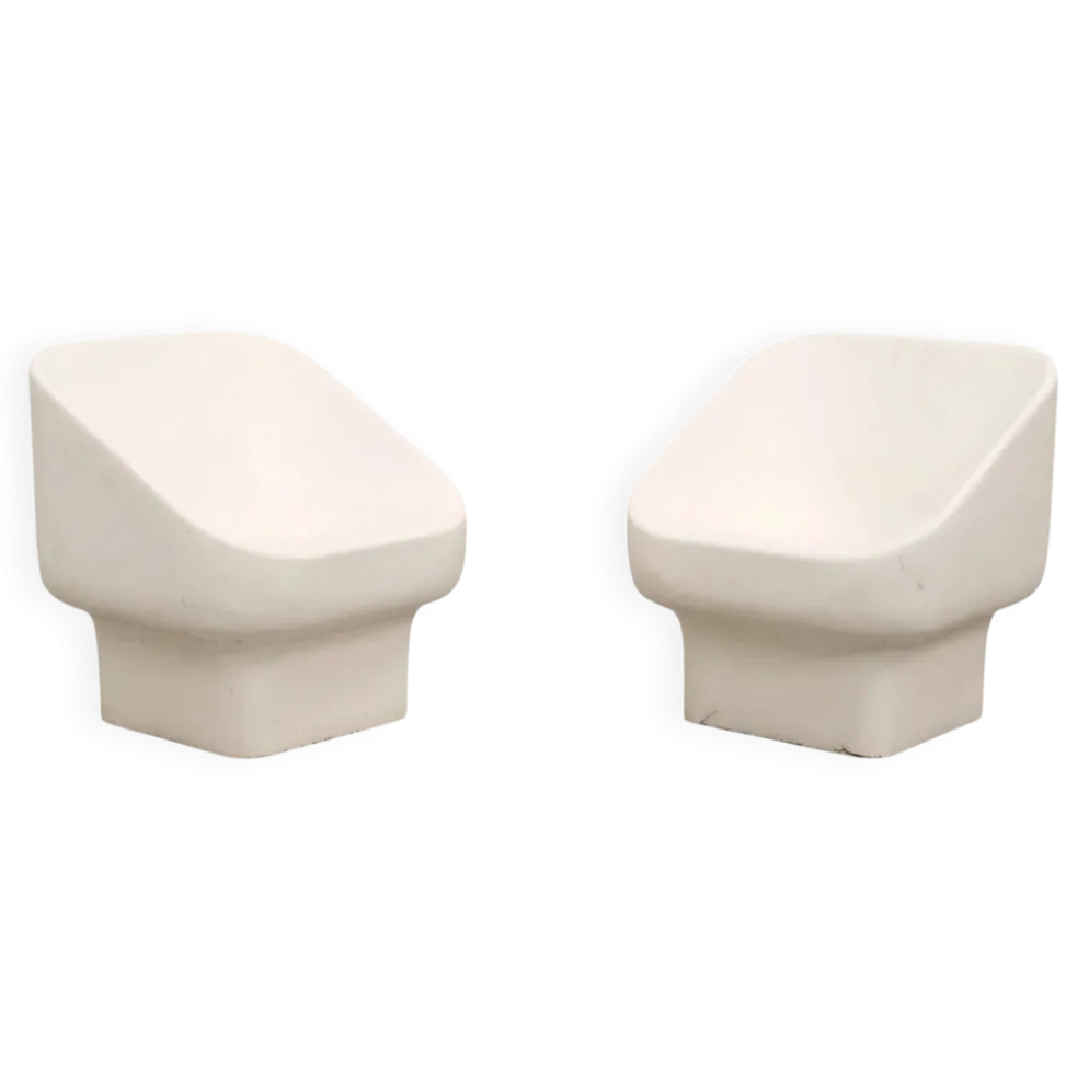 Paire de chaises longues en fibre de verre Douglas Deeds pour Sintoform, USA