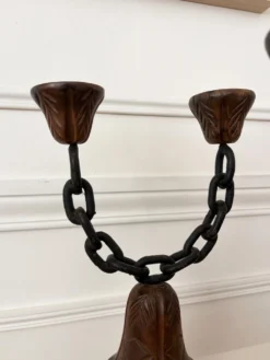 Paire de chandeliers brutalistes