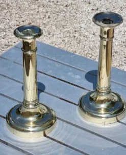 Paire de chandeliers en cuivre