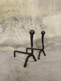 Paire de chenets brutalistes