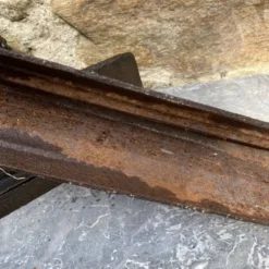 Paire de chenets bustes anciens en fonte