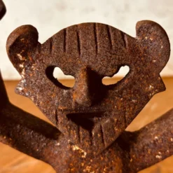 Paire de chenets en fonte- Diable & Diablesse – Début du 20ème siècle