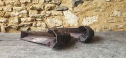 Paire de chenets en fonte XIXème