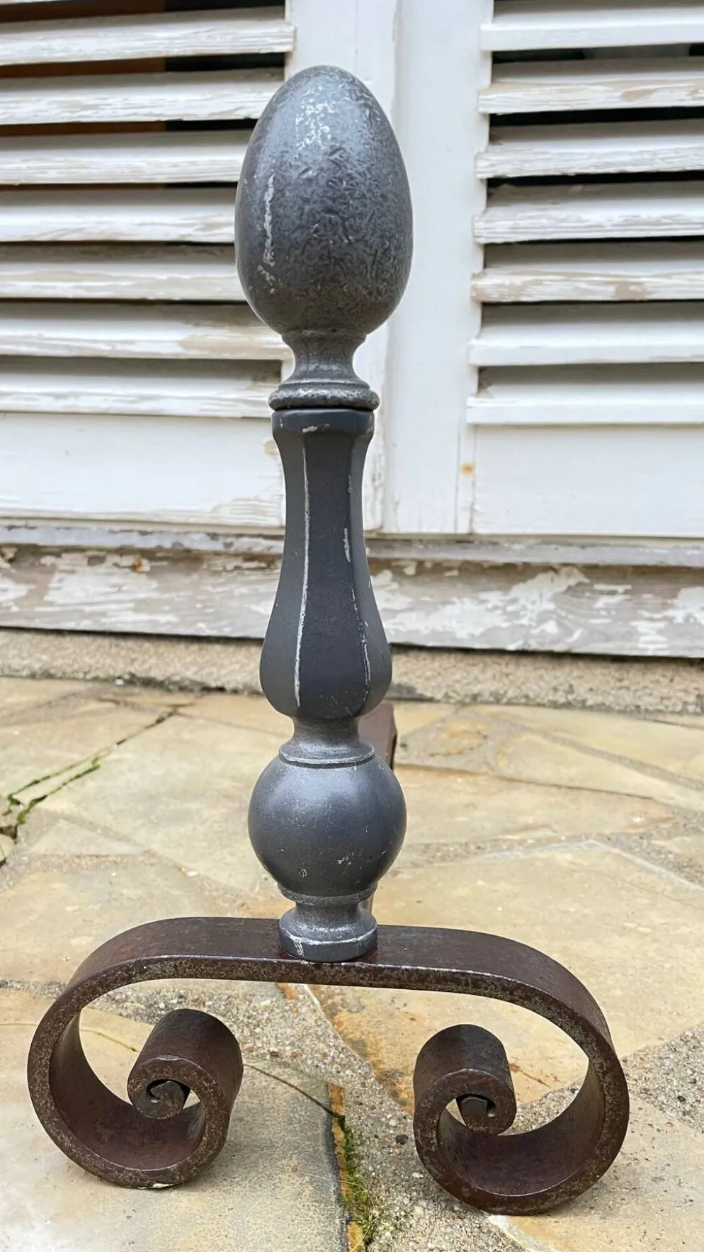 Paire de CHENETS Géométriques VINTAGE