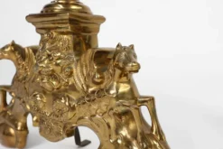 Paire de chenets néoclassique en cuivre du 20ème siècle, France, 1940, ensemble de 2