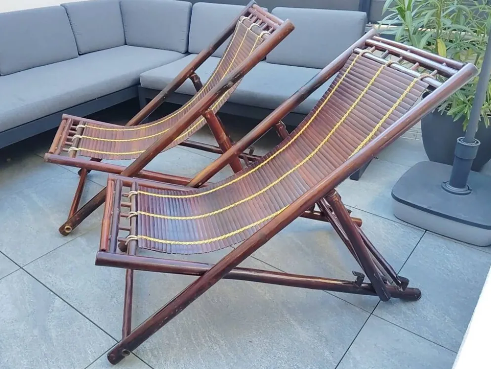 Paire de chiliennes en bambou