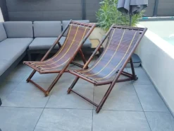 Paire de chiliennes en bambou