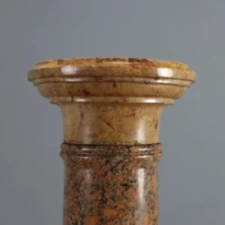 Paire de colonnes en marbre breccia et granit - Italie XIXe siècle