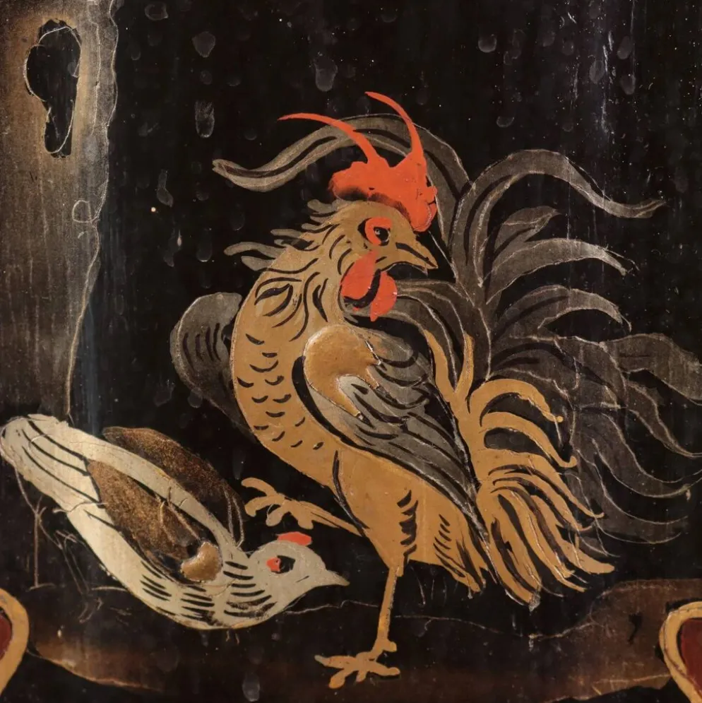 Paire de colonnes piédestaux de style chinoiserie