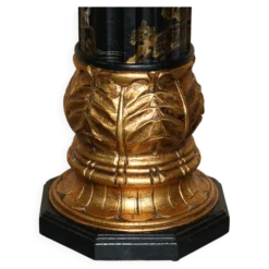 Paire de colonnes torchères laquées style néoclassique Chinoiserie