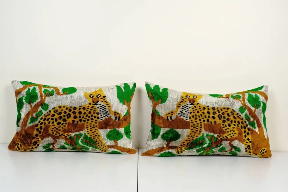 Paire de coussins Ikat