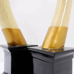 Paire de fausses défenses d'éléphant - 20ème siècle H:82cm