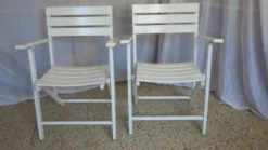 Paire de fauteuils de jardin pliants