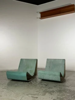 Paire de fauteuils Loop par Willy Guhl pour Eternit Suisse années 1950
