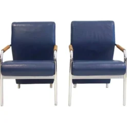 Paire de fauteuils Niccola bleues par Andrea Branzi pour Zanotta