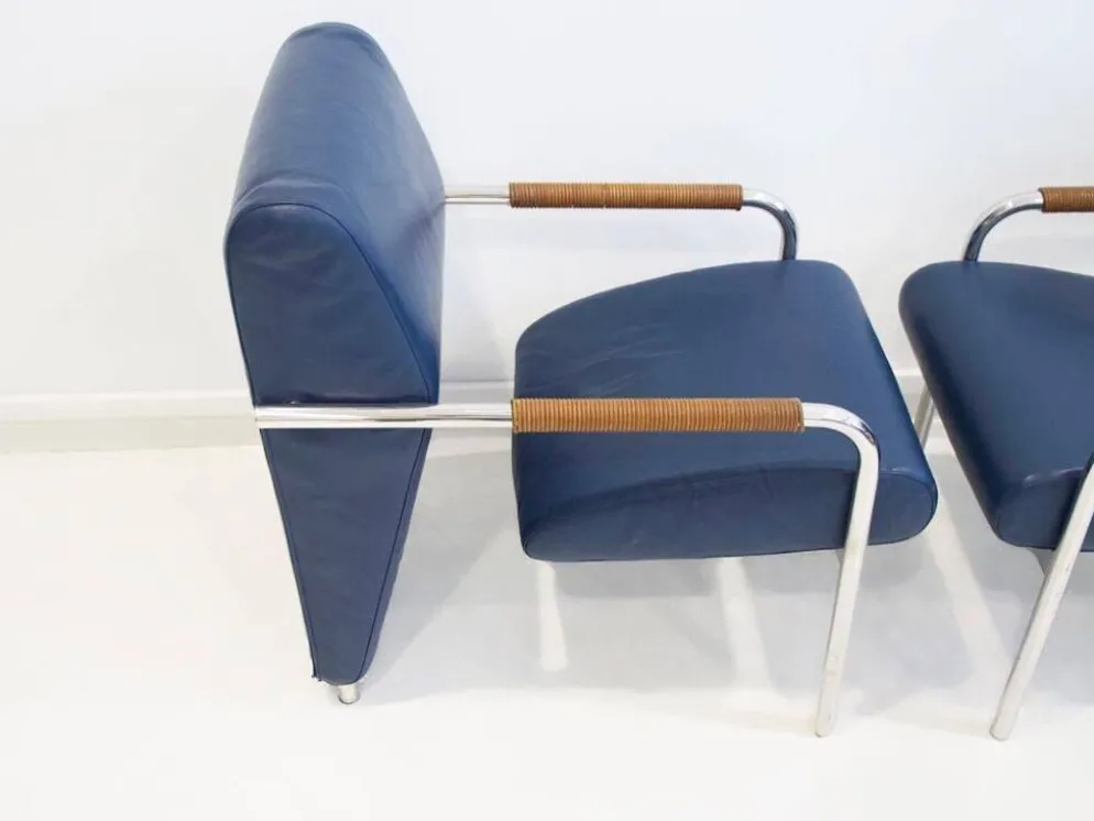Paire de fauteuils Niccola bleues par Andrea Branzi pour Zanotta