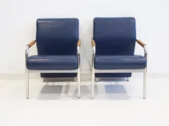 Paire de fauteuils Niccola bleues par Andrea Branzi pour Zanotta
