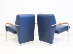 Paire de fauteuils Niccola bleues par Andrea Branzi pour Zanotta