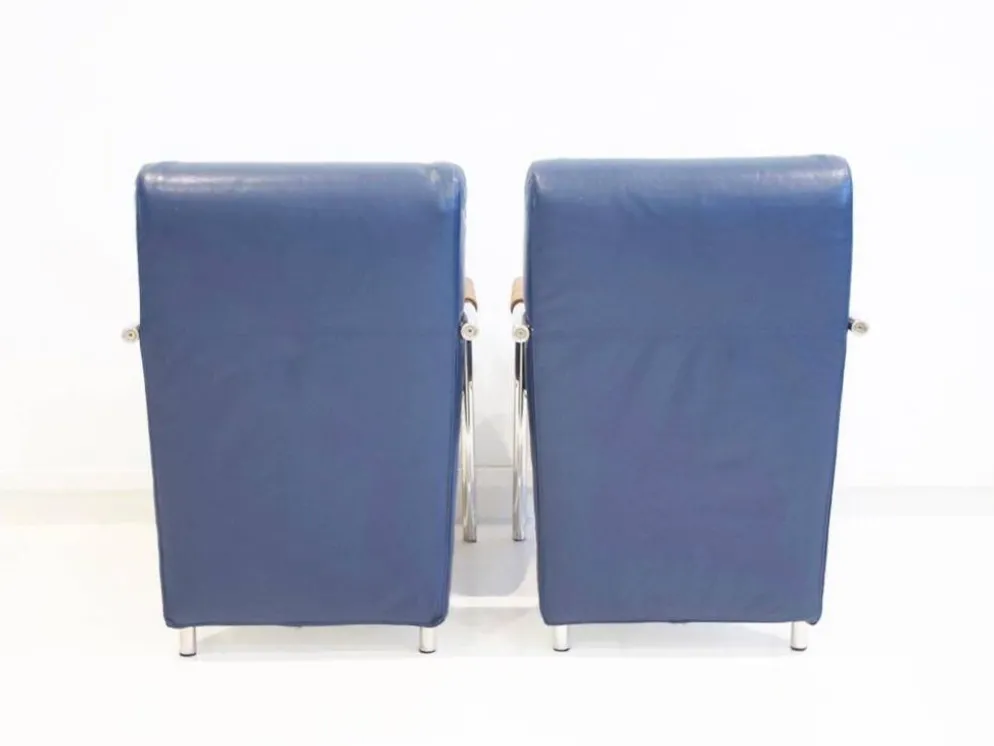 Paire de fauteuils Niccola bleues par Andrea Branzi pour Zanotta