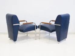 Paire de fauteuils Niccola bleues par Andrea Branzi pour Zanotta